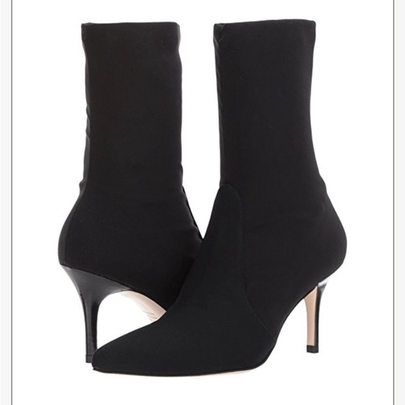 Stuart Weitzman Axiom Black Heeled Booties - Picture 2 of 11